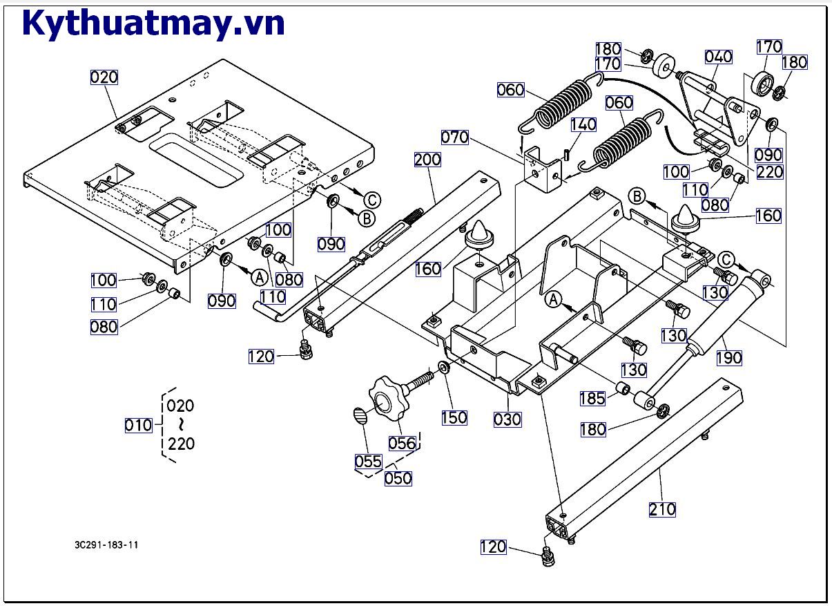 Hệ thống giảm xóc, ghế ngồi ( những bộ phận cấu thành) cũ 50001 đến 89999